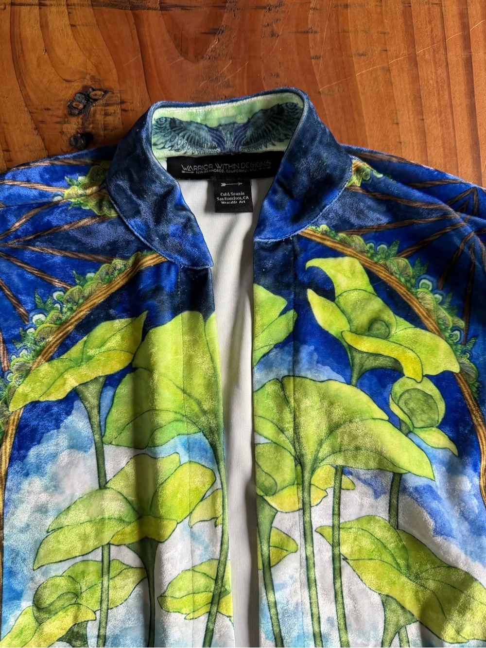 Warrior Within Designs Crushed Velvet Kimono - Picture 5 of 6